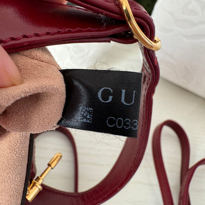 Gucci Jackie 1961 Mini Red Burgundy Leather Bag