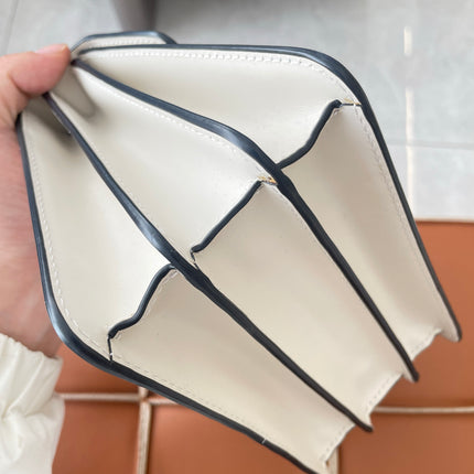 Bvlgari Serpenti Forever Small Leather Top Handle Crossbody Bag White