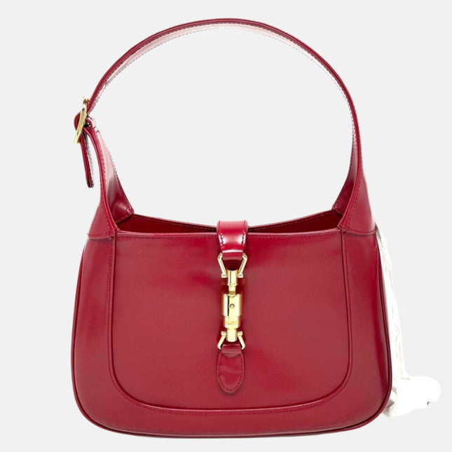 Gucci Jackie 1961 Red Leather Bag Small Shoulder Bag NEVER WORN-Luxbags