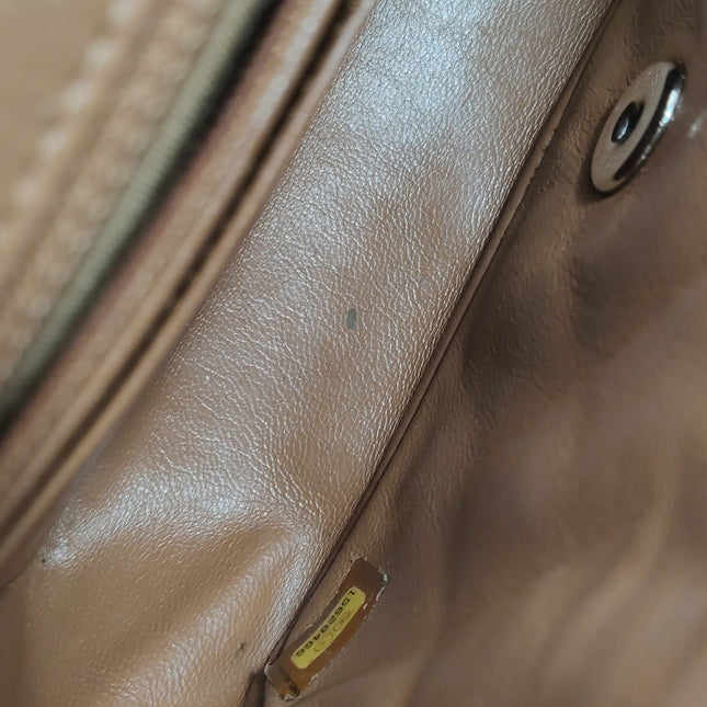 Chanel Classic Flap Rectangular Mini Tan Brown Caviar Leather