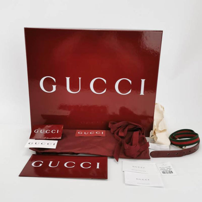 Gucci Jackie 1961 Small Ancora Red Burgundy Leather Shoulder Bag S24