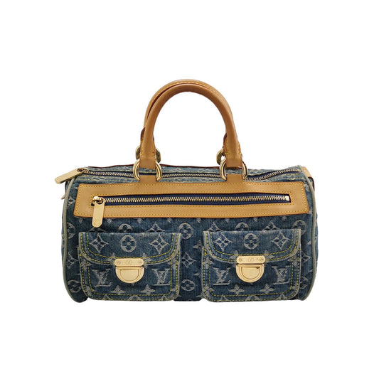 Louis Vuitton Blue Denim Neo Speedy Boston Bag-Luxbags