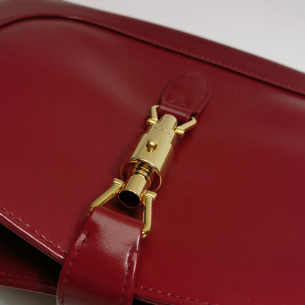 Gucci Jackie 1961 Red Burgundy Leather Bag Small Shoulder Bag