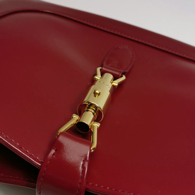 Gucci Jackie 1961 Red Burgundy Leather Bag Small Shoulder Bag