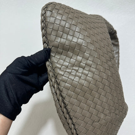 Sold Bottega Veneta Hobo Bag Lambskin leather Grey Medium 40cm