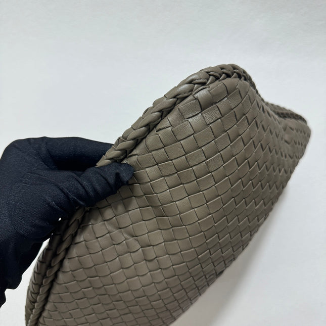 Sold Bottega Veneta Hobo Bag Lambskin leather Grey Medium 40cm