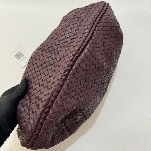 Sold Bottega Veneta Belly Hobo Intrecciato Burgundy Wine Large 50cm