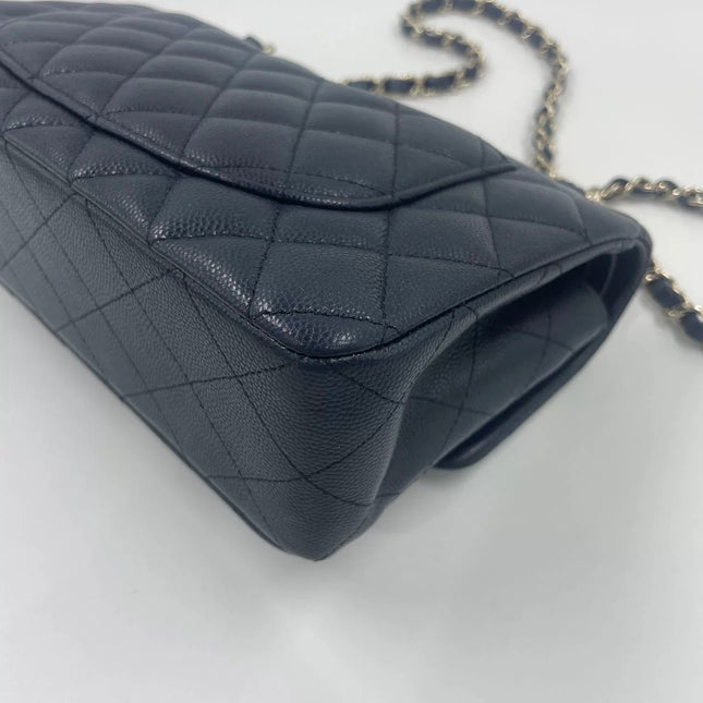 Chanel Classic Flap Small Navy Caviar Leather Gold Hardware, 2021