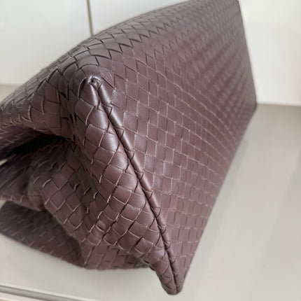 Bottega Veneta Roma Large Intrecciato Nappa Leather Dark Brown 35cm