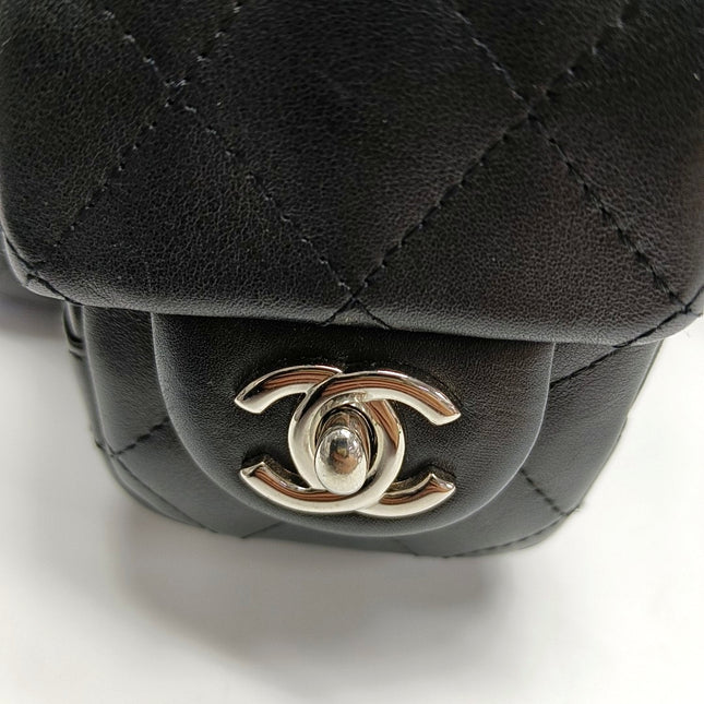 Chanel Cambon Multi-pocket Ligne Reporter Bag Medium Black CC on Black Calfskin Leather