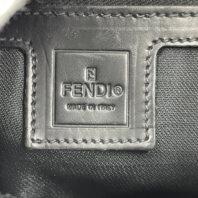 FENDI Baguette Vintage Black Cloth Silver Hardware