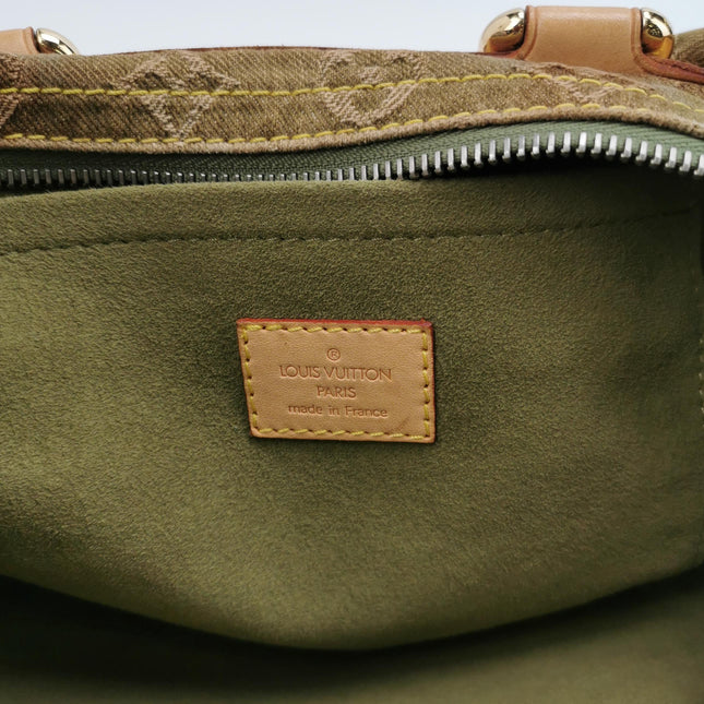 Louis Vuitton Green Denim Neo Speedy Boston Bag