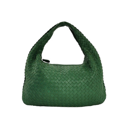 Bottega Veneta Veneta Hobo Green Intrecciato Leather Medium 40cm
