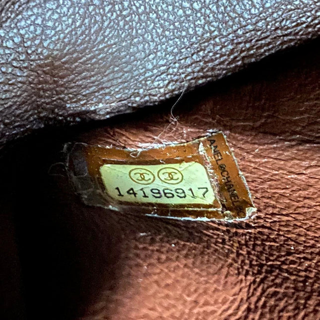 Chanel Classic Flap Maxi Chocolate Brown Lambskin Leather Single Flap Silver Hardware