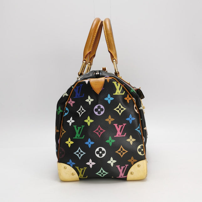 Louis Vuitton x Takashi Murakami Speedy 30 Lock Black Multicolor