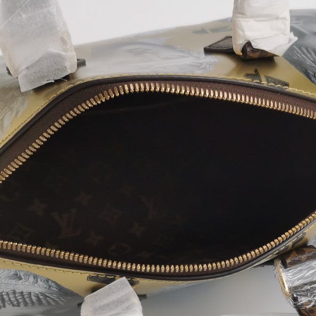 Louis Vuitton Speedy 25 Bandouliere Fornasetti Museum Gold