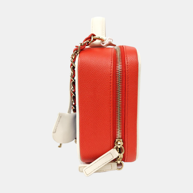 Chanel Filigree Medium Vanity Case Tricolor Caviar Leather, 2018-2019