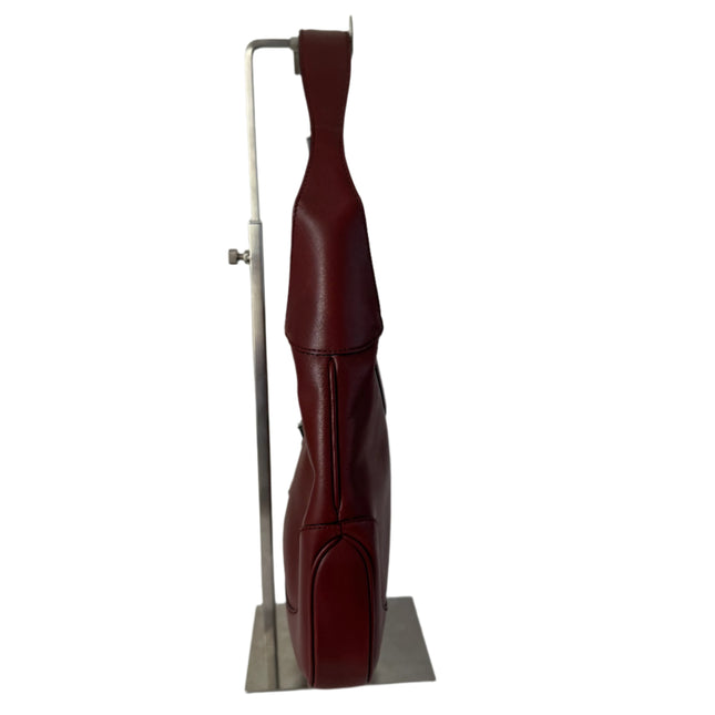 Gucci Jackie Vintage Medium Burgundy Leather Silver Hardware