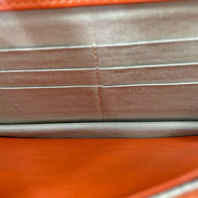 Sold Chanel Wallet on Chain WOC Double CC Orange Caviar Leather