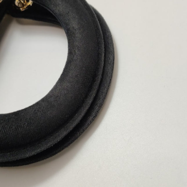 Sold Lady Dior Mini Black Suede with Light Gold-tone Hardware and Crystal Logo