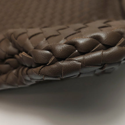 Bottega Veneta Veneta Hobo Maxi Dark Brown Lambskin Leather 53cm