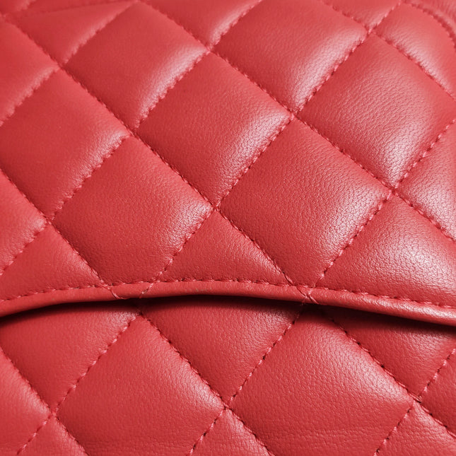 Chanel Classic Flap Mini 2019 Red Lambskin Leather Gold Hardware