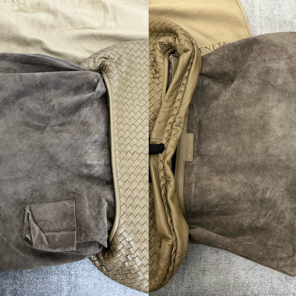 Bottega Veneta Veneta Hobo Maxi Dark Beige Leather 52cm