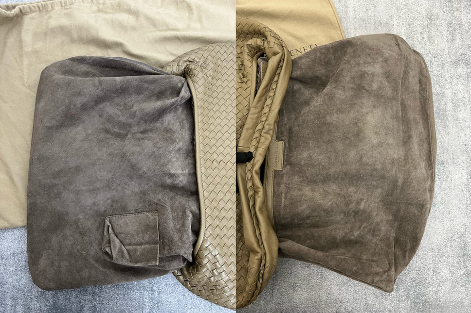 Bottega Veneta Veneta Hobo Maxi Dark Beige Leather 52cm
