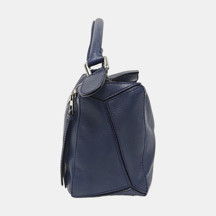 Loewe Puzzle Small Navy Calfskin leather bag