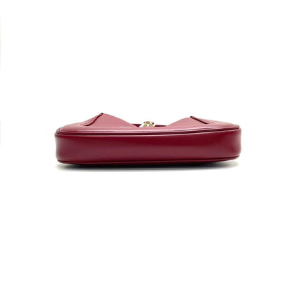 Gucci Jackie 1961 Mini Red Burgundy Leather Bag No Strap