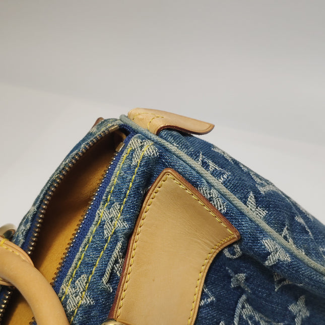Louis Vuitton Blue Denim Neo Speedy Boston Bag