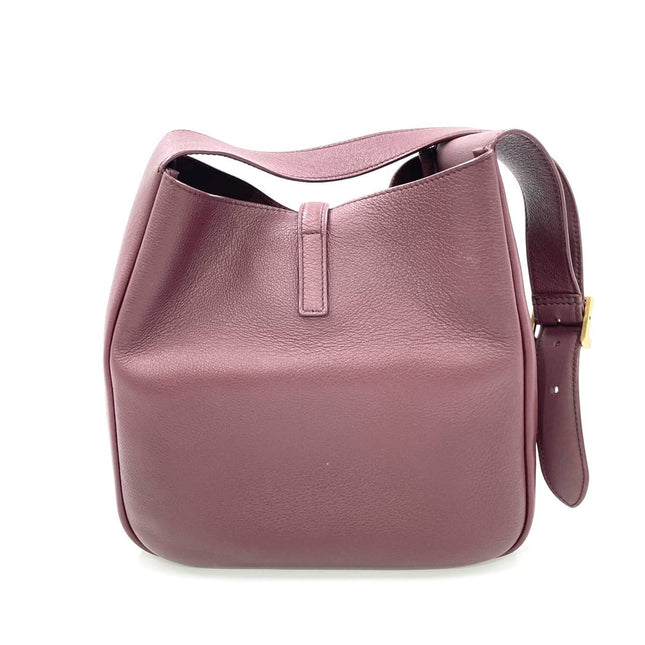 Yves Saint Laurent YSL Le 5 A 7 Hobo Small Burgundy Calfskin Shoulder Bag