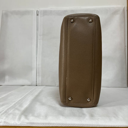 Chanel Cerf Executive Tall Brown Leather Handbag 30cm