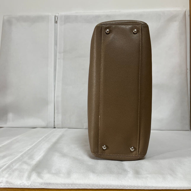 Chanel Cerf Executive Tall Brown Leather Handbag 30cm