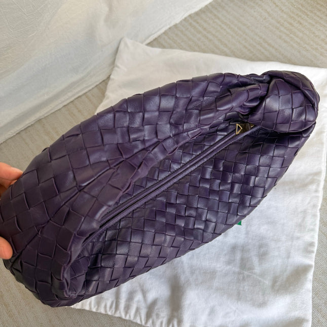Bottega Veneta Jodie Small Purple Intrecciato Leather Gold Hardware