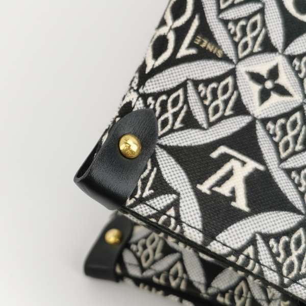 Sold Louis Vuitton OnTheGo Since 1854 Grey Jacquard and Black Cowhide Leather Multicolor GM Tote Bag