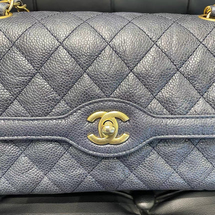 Chanel Paris Limited Small Navy Caviar Leather Gold Hardware 2015-16