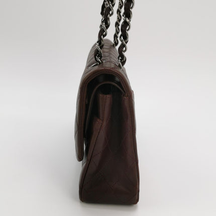 Chanel Timeless Classic Flap Medium Purple Lambskin Leather Silver Hardware 2011-2012