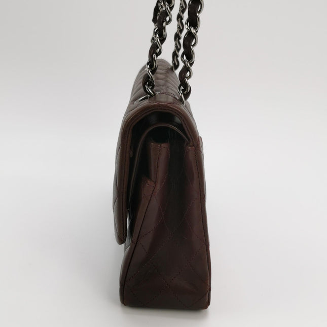 Chanel Timeless Classic Flap Medium Purple Lambskin Leather Silver Hardware 2011-2012