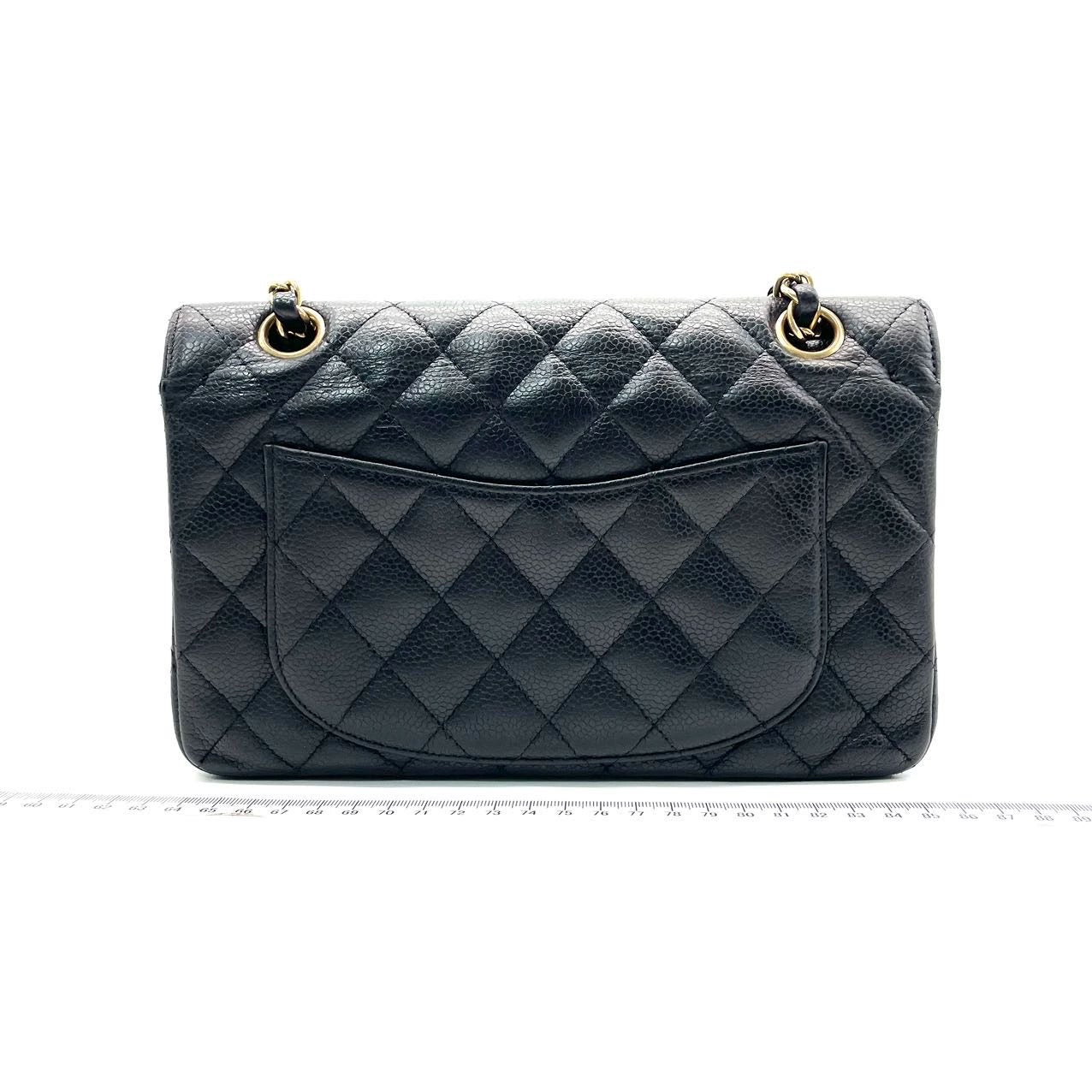 Chanel Classic Flap Small Black Caviar Leather with 24k Gold Hardware, 2004-2005