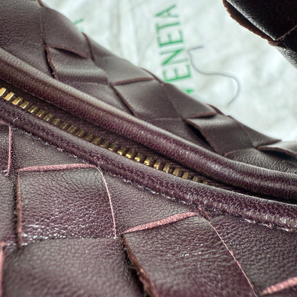 Bottega Veneta Jodie Mini Dark Burgundy Wine Leather