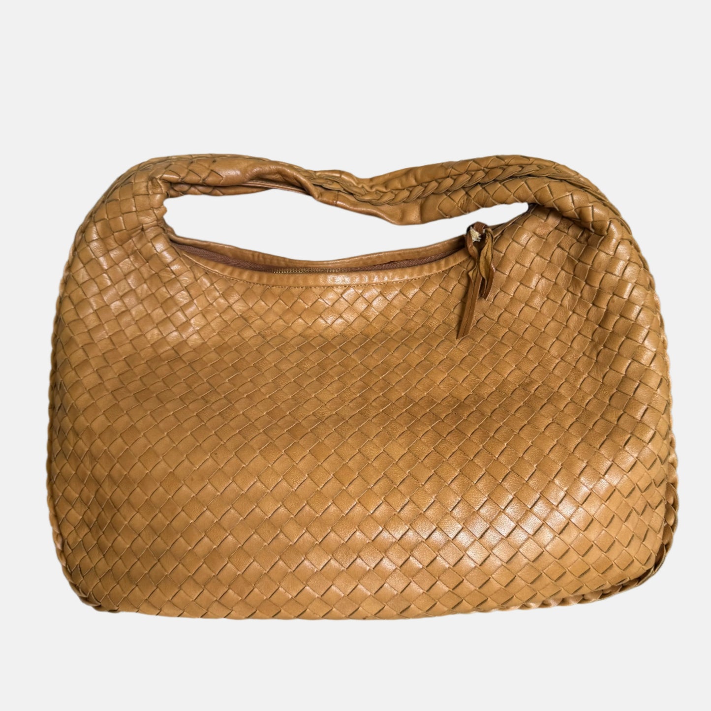 Bottega Veneta Veneta Hobo Camel Lambskin Leather 40cm