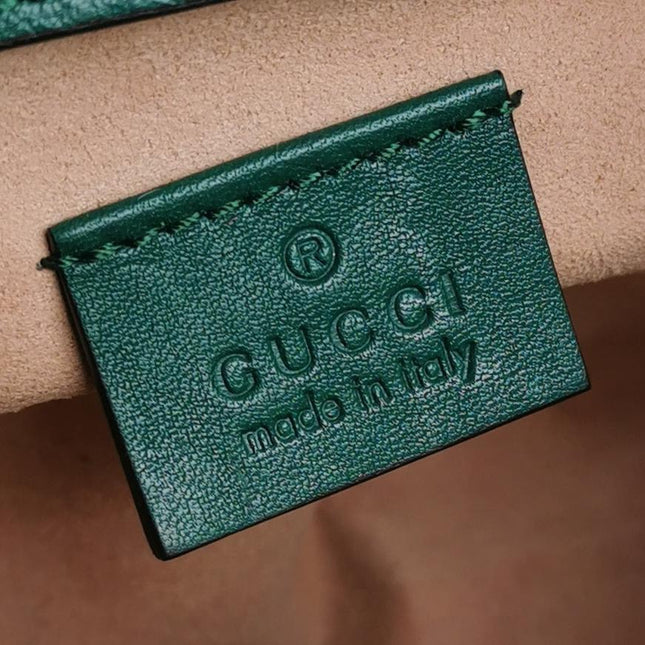 Gucci Diana Mini Green Leather Bag Bamboo Handle with Strap