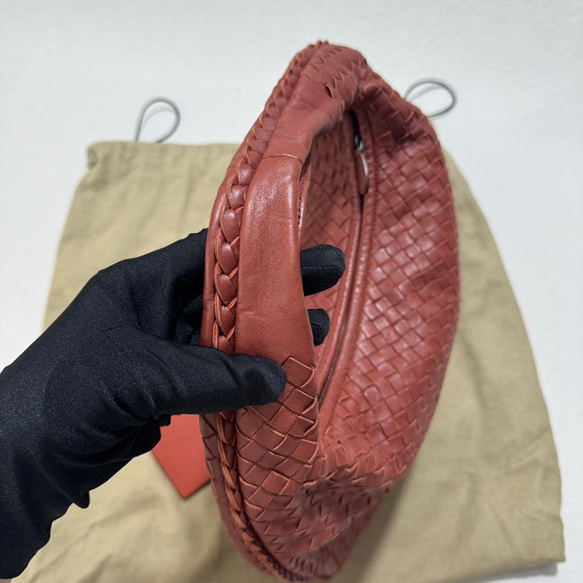Sold Bottega Veneta Veneta Hobo Small Burgundy 40cm Lambskin Leather