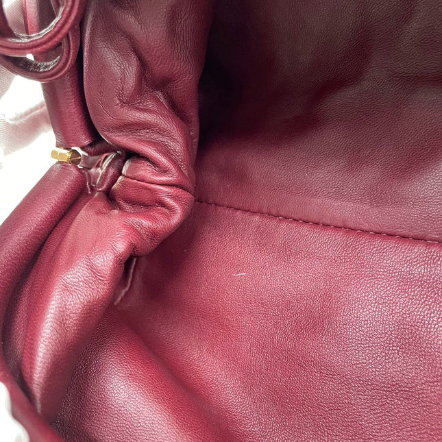Bottega Veneta Pouch Mini Intrecciato Burgundy Leather Crossbody Bag