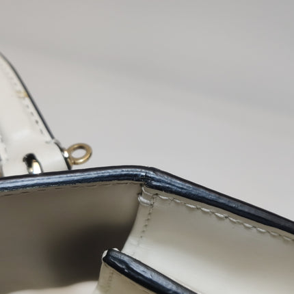 Bvlgari Serpenti Forever Small Leather Top Handle Crossbody Bag White