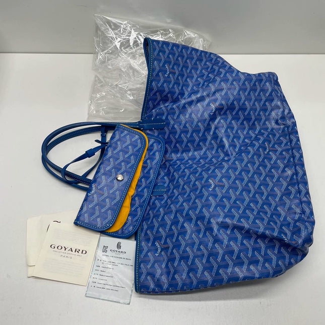 Sold Goyard Saint Louis PM Tote Medium Blue