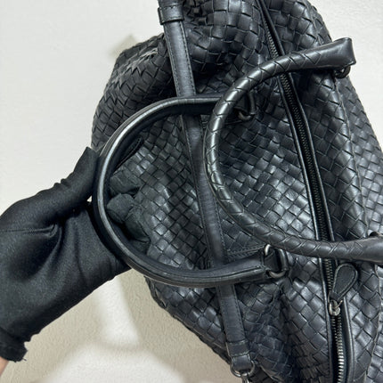 Sold Bottega Veneta Maxi Convertible Tote Bag Hobo Black Leather Two-way Carry 50cm