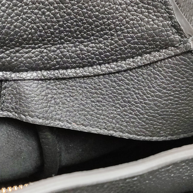 Gucci Jackie 1961 Black Large Pebbled Leather Shoulder Bag with Strap