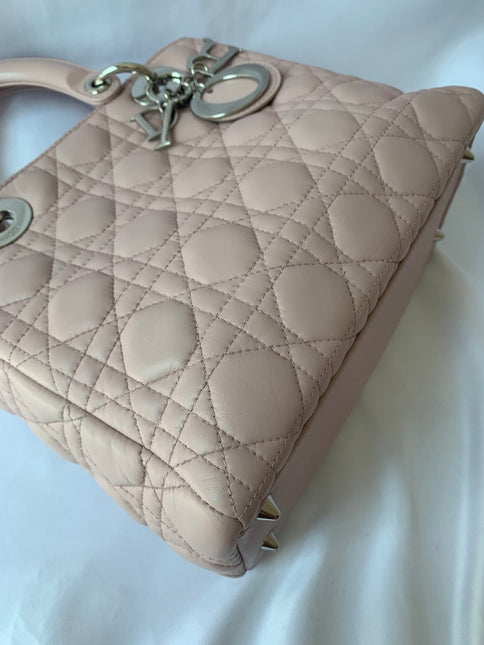 Sold Lady Dior Pink Cannage Leather Medium 96-MA-0132